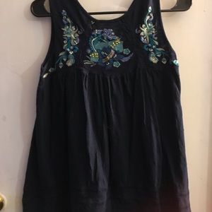 Embroidered and beaded blouse